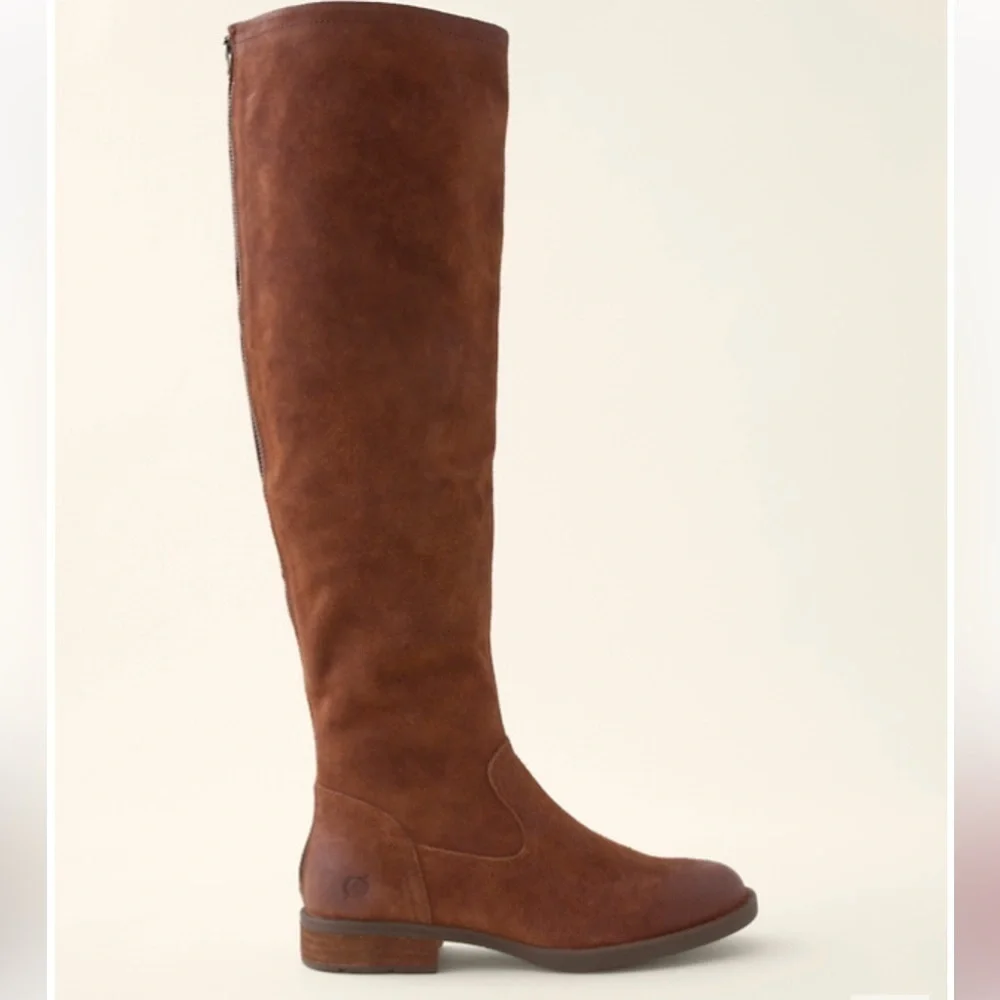 BORN | BORMAN Tall Knee High Boots Rust Suede Size 6.5